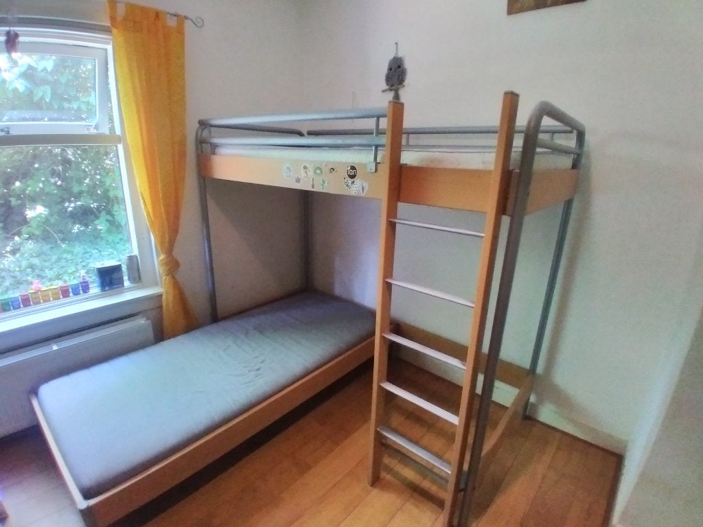 Hoogslaper /stapelbed Ikea, Ophalen, Gebruikt, 90 cm, 160 tot 180 cm