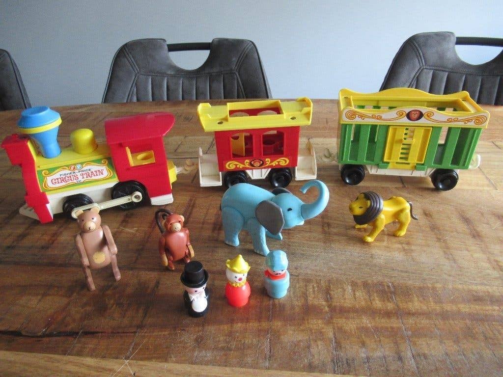 GEHEEL KOMPLEET Fisher Price Vintage Circustrein No 991 1973, Ophalen of Verzenden, Gebruikt, Speelset