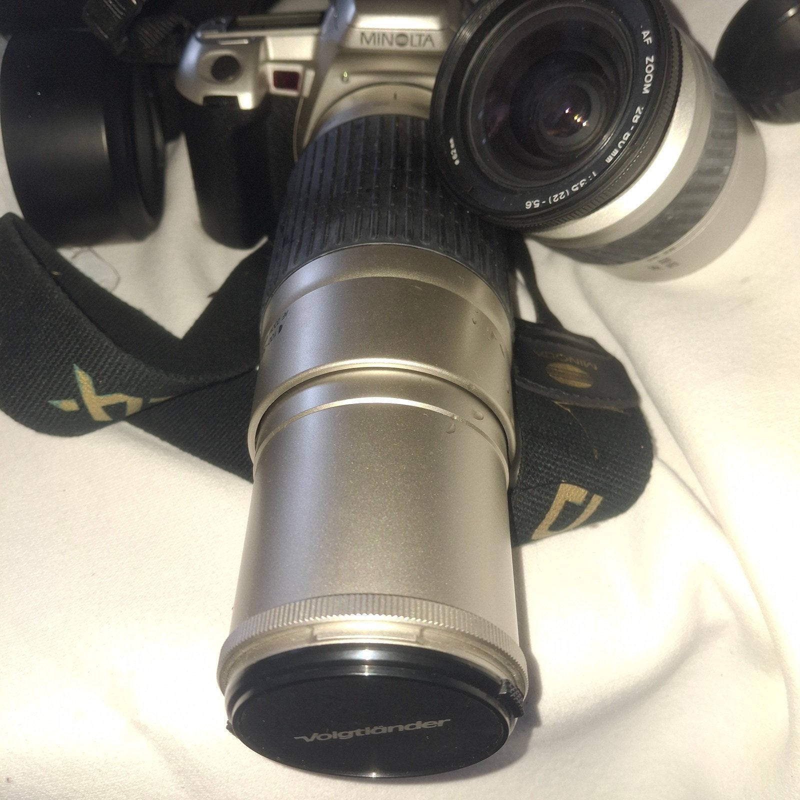 Minolta Dynax 505si Spiegelreflexcamera met 2 lenzen, Ophalen of Verzenden, Gebruikt, Spiegelreflex, Minolta
