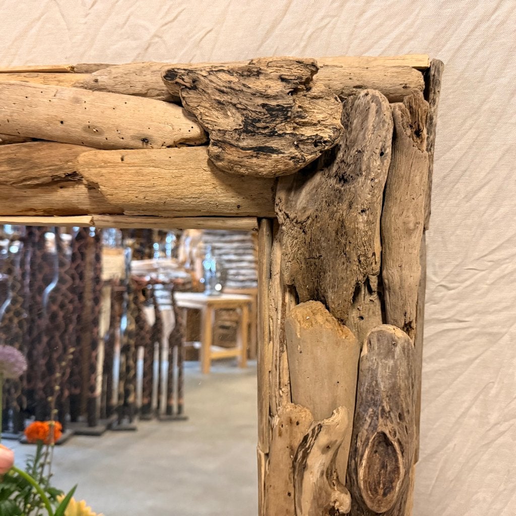 spiegel drijfhout / driftwood - 100 x 60 cm - Gratis bezorgd, TTM Wonen, Meubels – (Perzische) Tapijten en Woonaccessoires, Nieuw