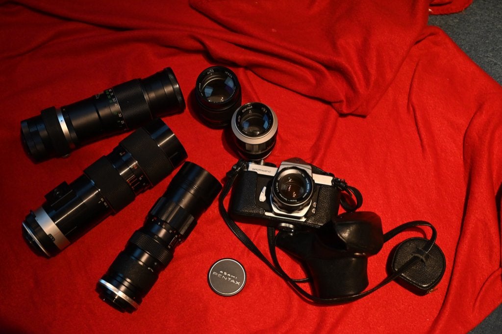 pentax asahi pentax met lenzen p-draad, Ophalen of Verzenden, Zo goed als nieuw, Spiegelreflex, Pentax