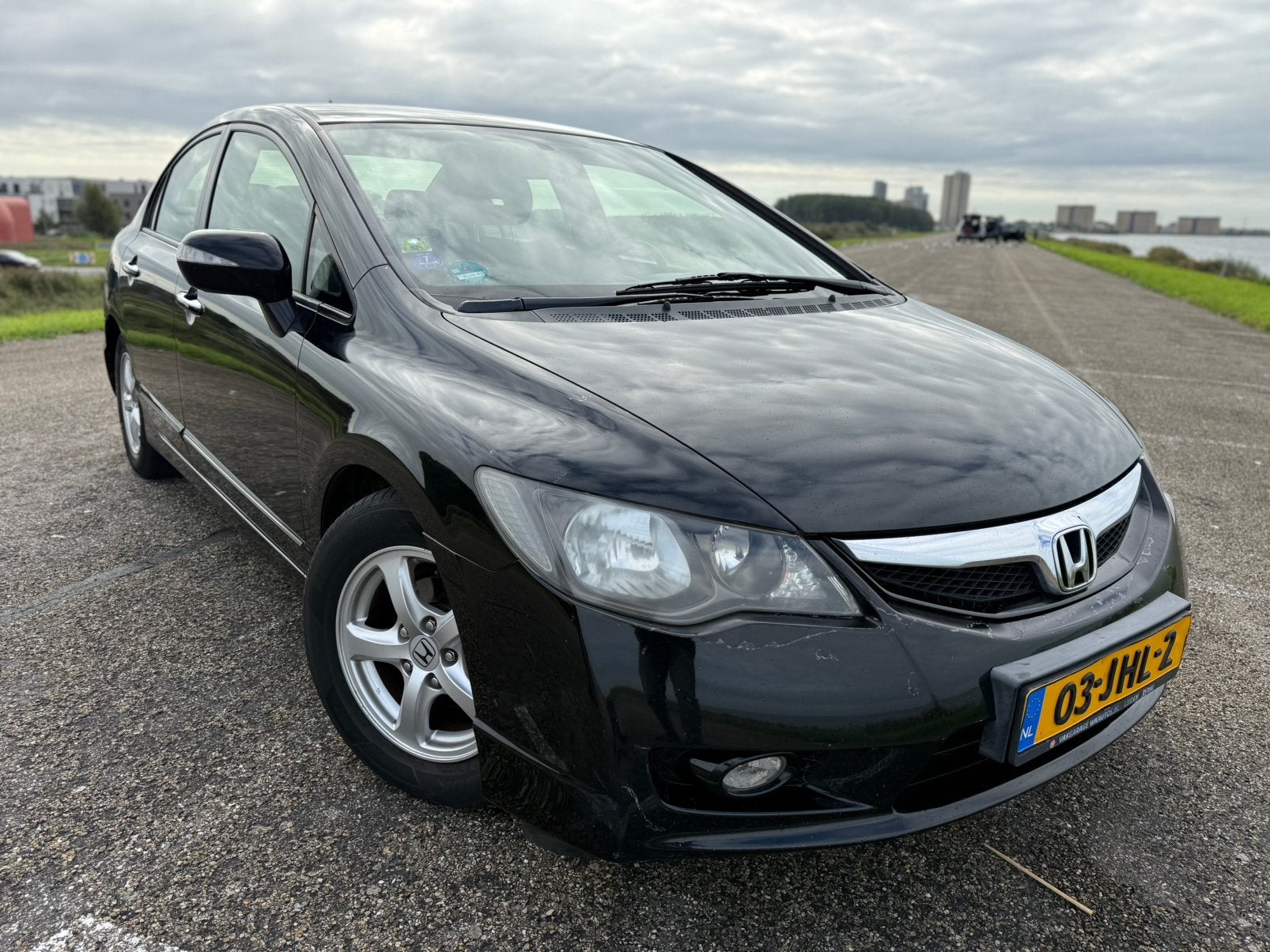 Honda Civic 1.3 Vtec Hybrid AUTOMAAT/FULL OPTION/NAP, Auto's, Stof, Zwart, Origineel Nederlands, Bedrijf