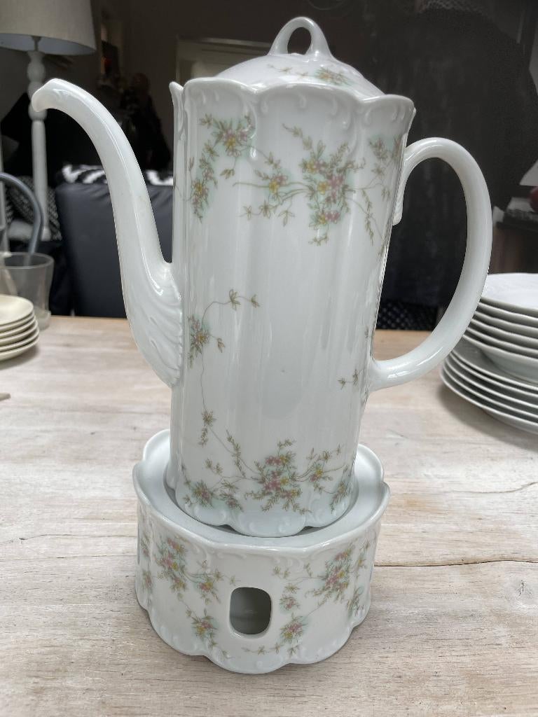 Rosenthal Classic Rose Monbijou koffiepot met warmhoudstel, Overige typen, Ophalen of Verzenden, Zo goed als nieuw, Overige stijlen