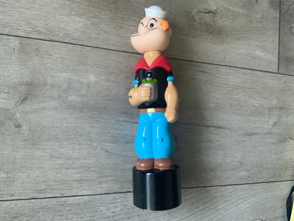 Vintage oude 1987 Popeye the Sailorman Shampoo fles 27cm, Verzamelen, Ophalen of Verzenden, Overige figuren, Zo goed als nieuw