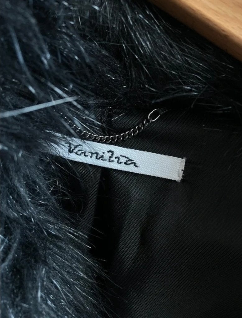Vanilia faux fur bontjas, Vanilia, Zwart, Ophalen of Verzenden, Zo goed als nieuw
