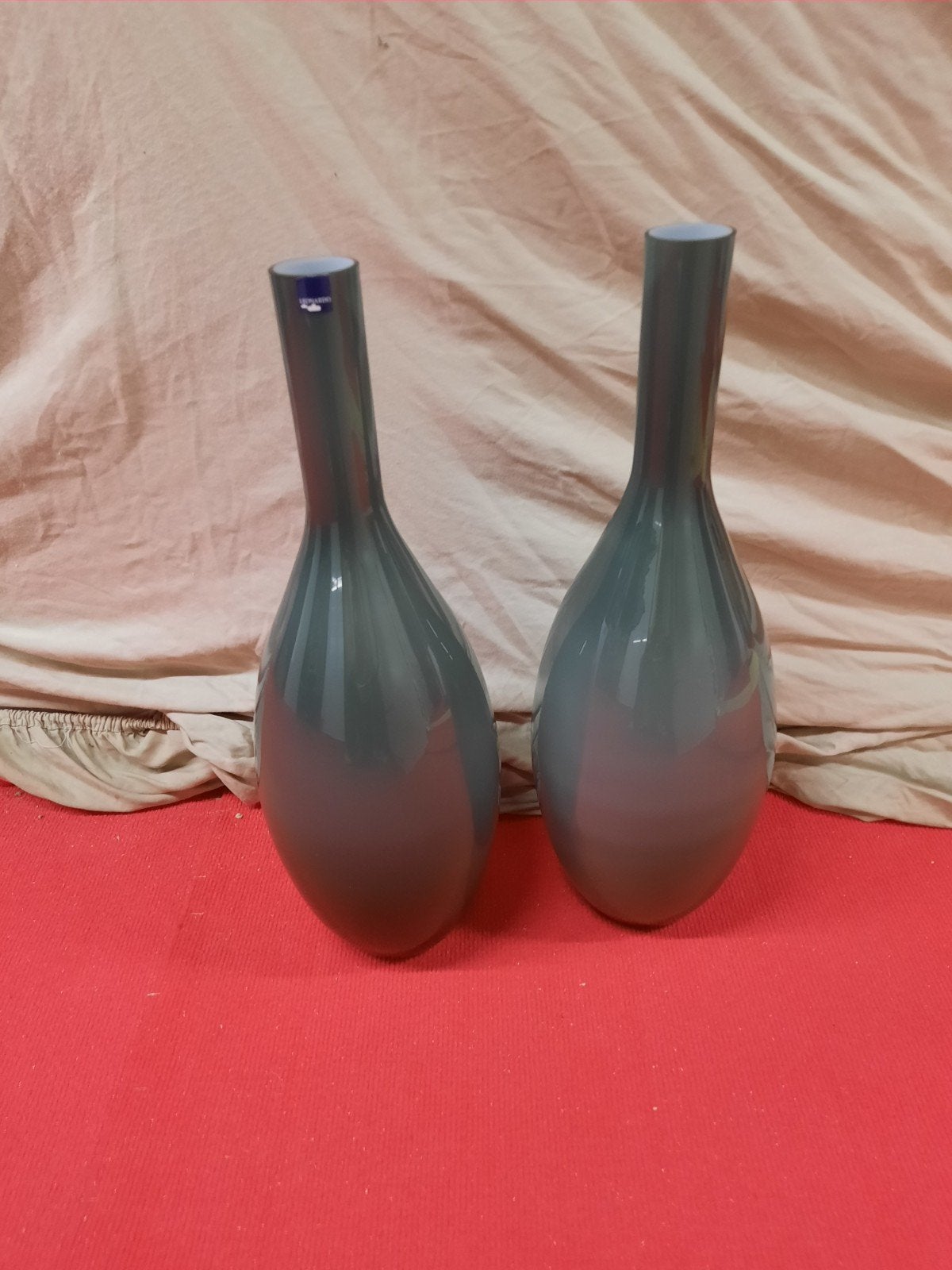 Grote Vazen 2 x Leonardo, Huis en Inrichting, Ophalen, Grijs, Glas, 50 cm