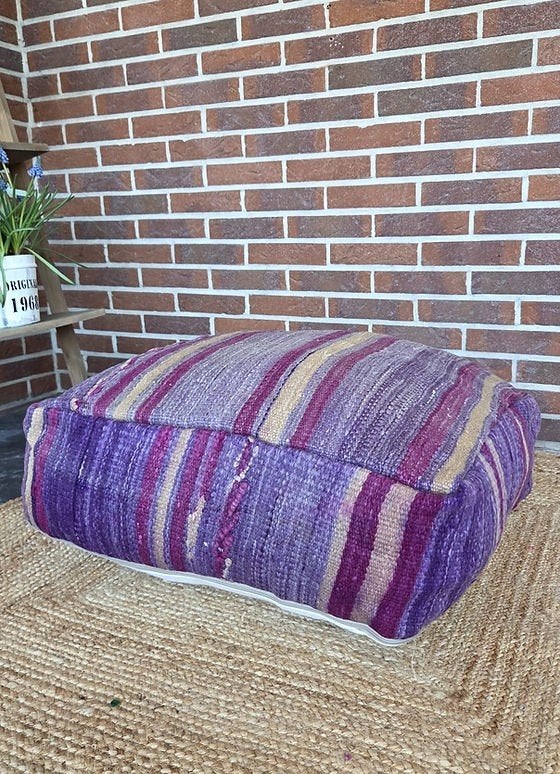 Marokkaanse vintage berber poef, poefs marokko, Huis en Inrichting, Banken | Voetenbanken en Poefen, Ophalen of Verzenden, Nieuw