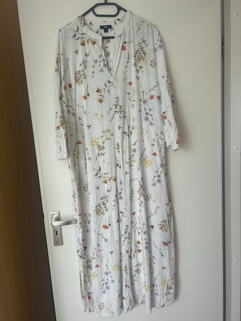 C&A Bloemenprint Maxi Jurk - Maat 48, Kleding | Dames, Jurken, Wit, Maat 46/48 (XL) of groter, Ophalen of Verzenden, Zo goed als nieuw