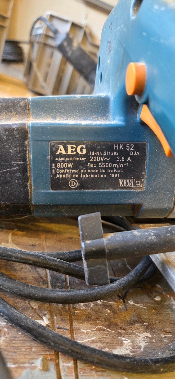 AEG HK 52 Cirkelzaag - 800W, Made in Germany (1991), Ophalen, AEG, Gebruikt, Cirkelzaag