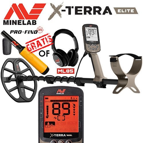 Minelab X-Terra Elite GRATIS Pro Find 35 pinpointer of ML85!, Meer dan 30 cm, Nieuw, Ophalen of Verzenden, Minelab