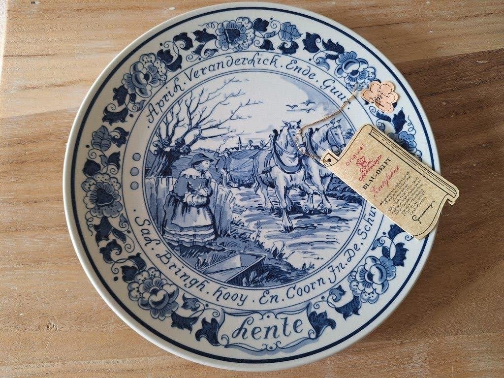 Delfts blauw wandbord - Royal Goedewaagen - Vintage - Lente, Ophalen