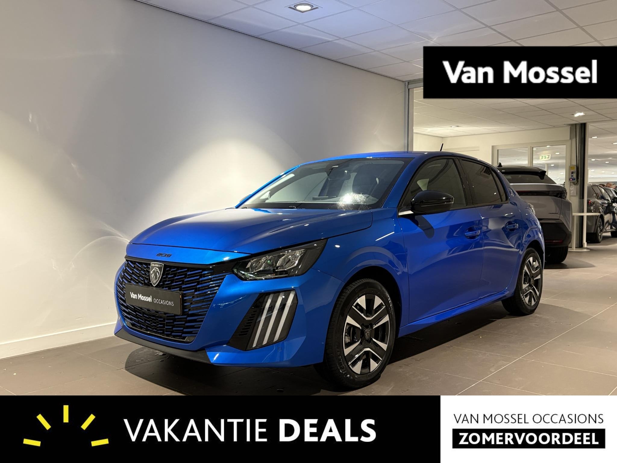 Peugeot e-208 E-Style | Apple Carplay/Android Auto | STOELVE, Auto's, Peugeot, 136 pk, Blauw, Origineel Nederlands, Nieuw