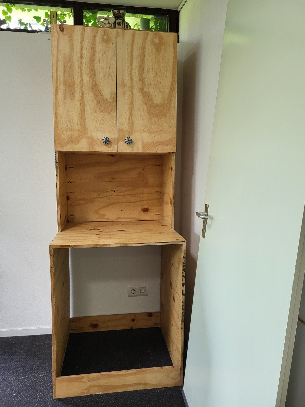 Wasmachine kast ombouw, wasombouw van hout, Ophalen, Gebruikt