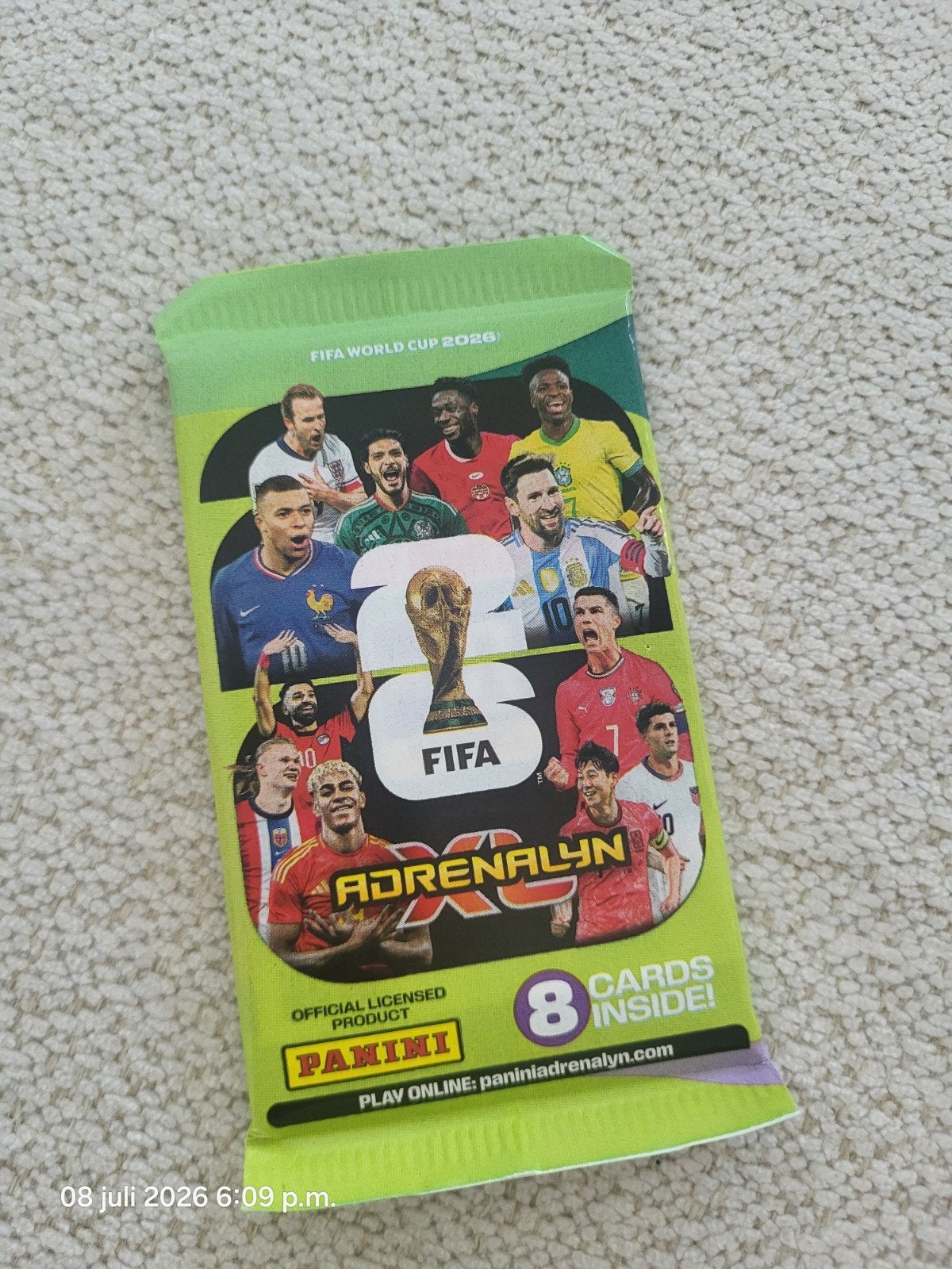 Panini FIFA World Cup 2026 Adrenalyn XL Pakje (8 kaarten), Hobby en Vrije tijd, Stickers en Plaatjes, Ophalen, Nieuw, Meerdere plaatjes
