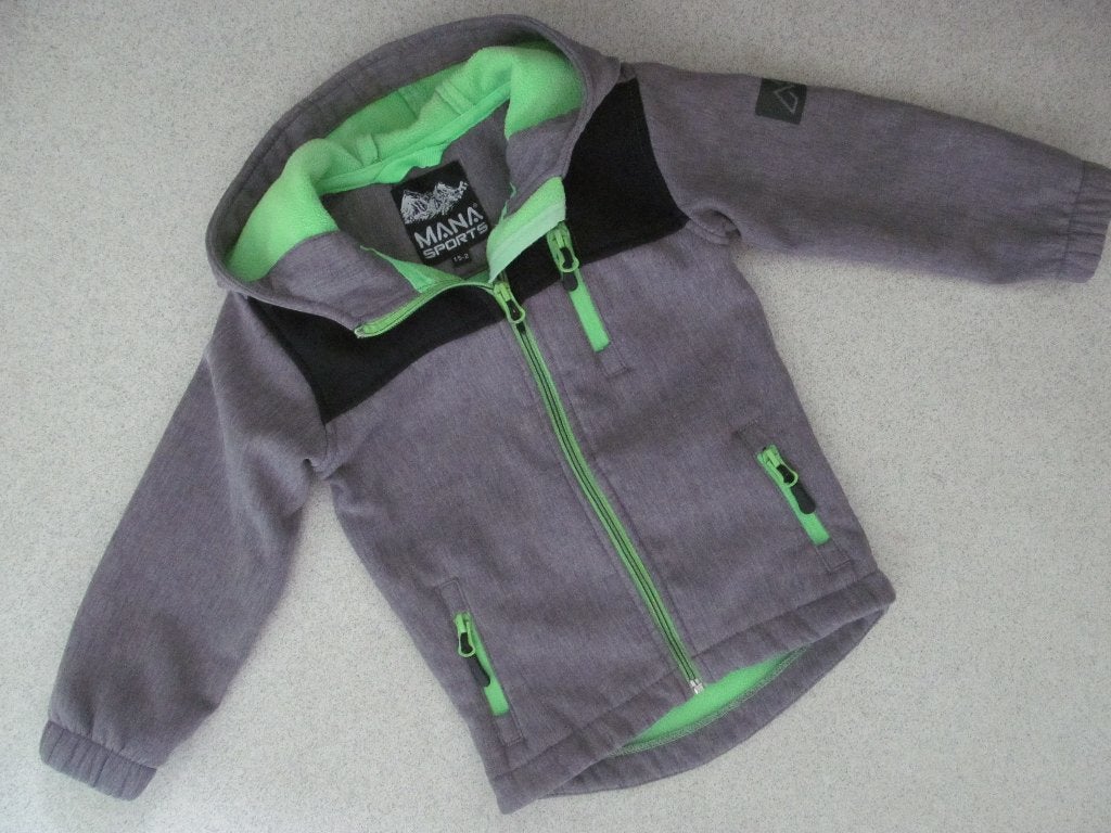 Jas met capuchon, MANA sports, maat 86 - 92, Jongetje of Meisje, MANA sports, Ophalen of Verzenden, Zo goed als nieuw