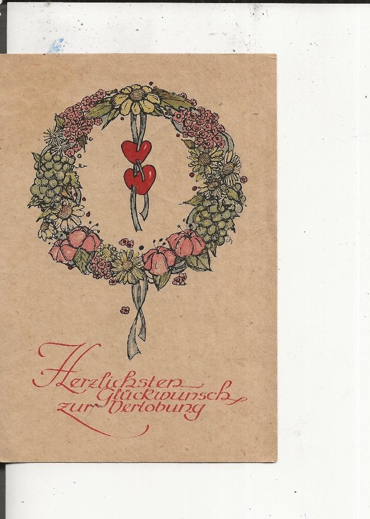 Hartelijk geluk gewenst met jullie verloving 23-12-1947, Ophalen of Verzenden, 1940 tot 1960, Gelopen, Feest(dag)