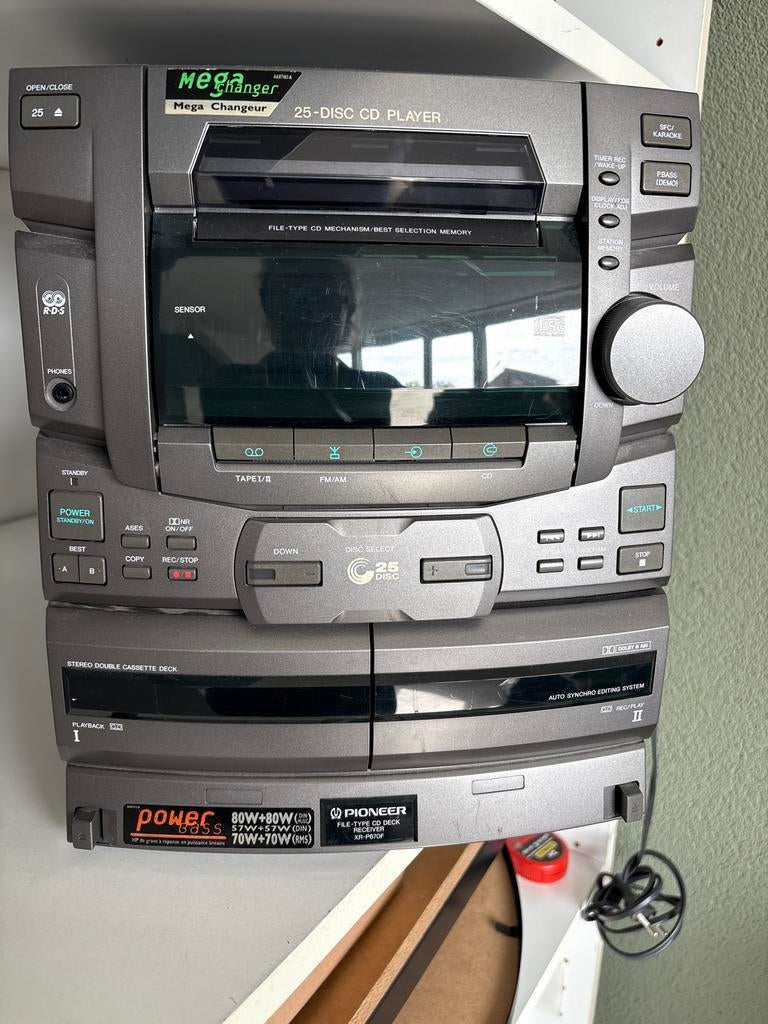 Pioneer XR-P670F Mega Changer 25-Disc CD Speler & Dubbel Cas, Auto diversen, Autoradio's, Ophalen, Zo goed als nieuw