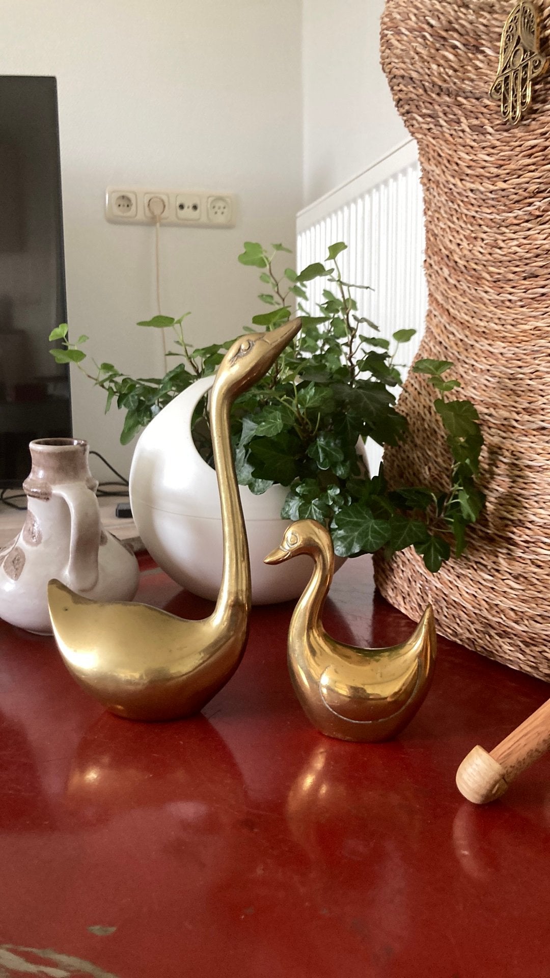 Vintage koper messing vogels ganzen set, Ophalen, Zo goed als nieuw