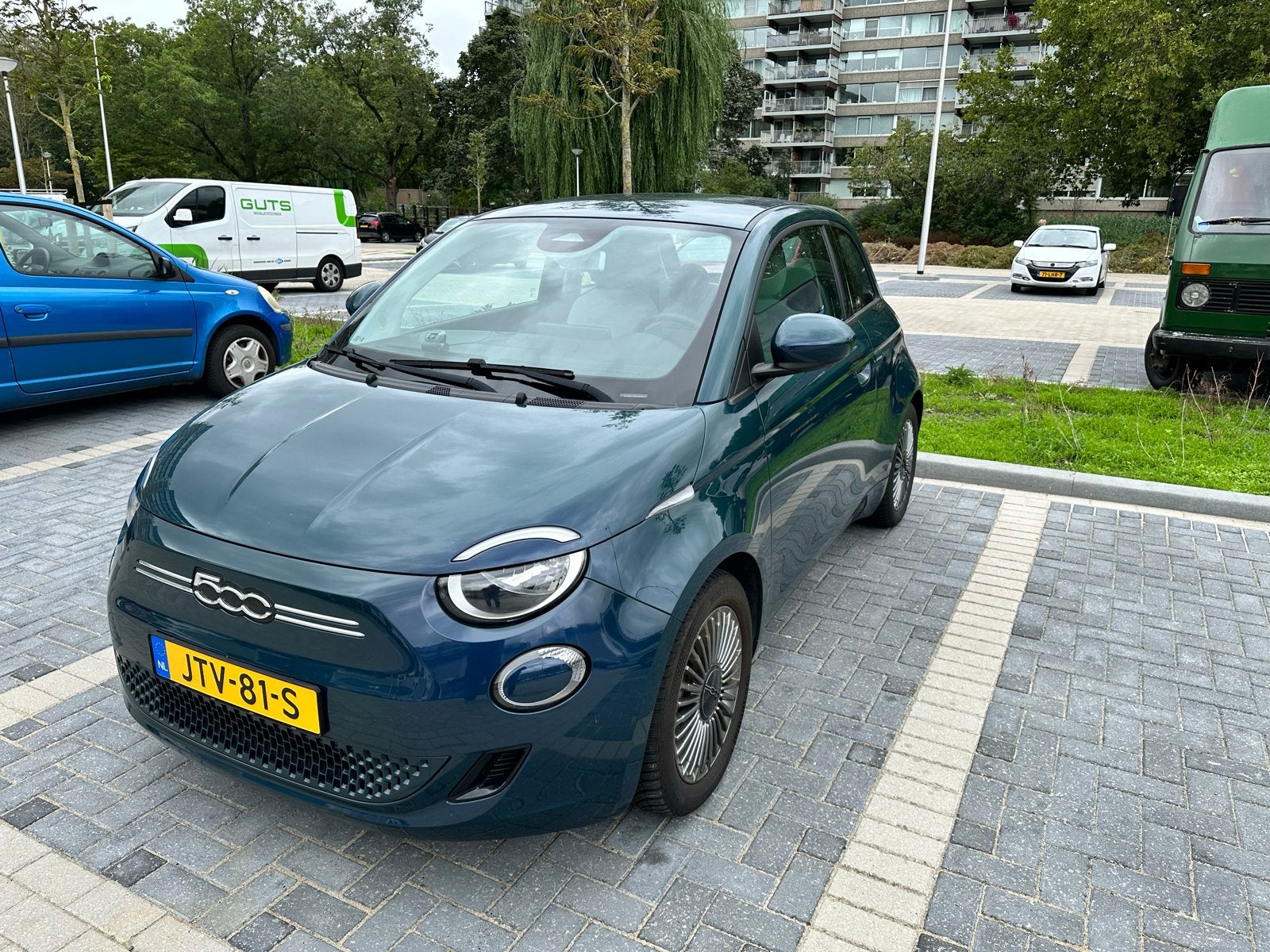Fiat 500 42kWh 118pk Aut 2022 Blauw, Auto's, Fiat, Stof, 116 pk, 1365 kg, Elektrisch