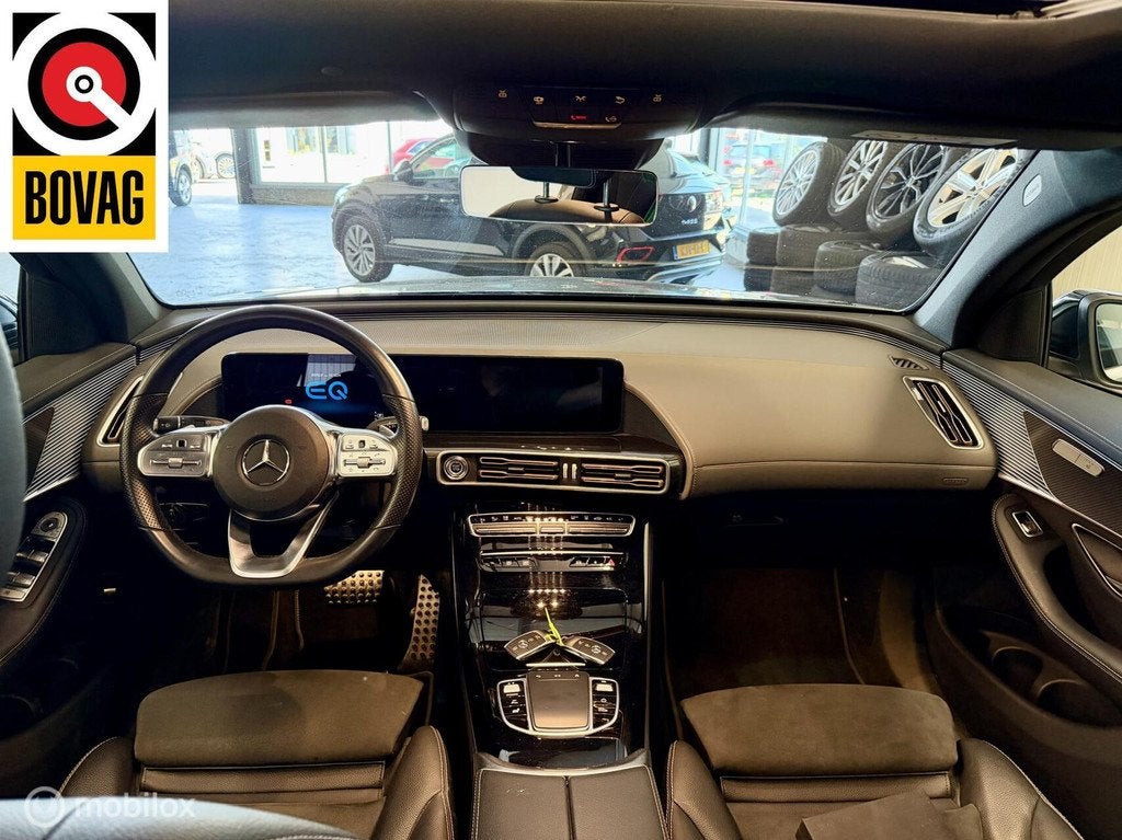 Mercedes EQC 400 Business Sol Luxury 80 kWh, Trekhaak, Pano, Automaat, 402 km, Zwart, 80 kWh