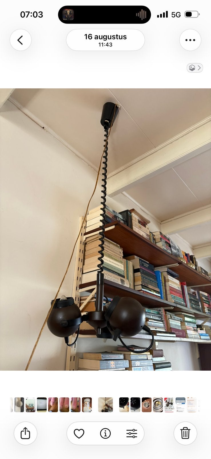 Spage age eyeball lamp, Gebruikt, E14 (klein), Ophalen of Verzenden, Space age