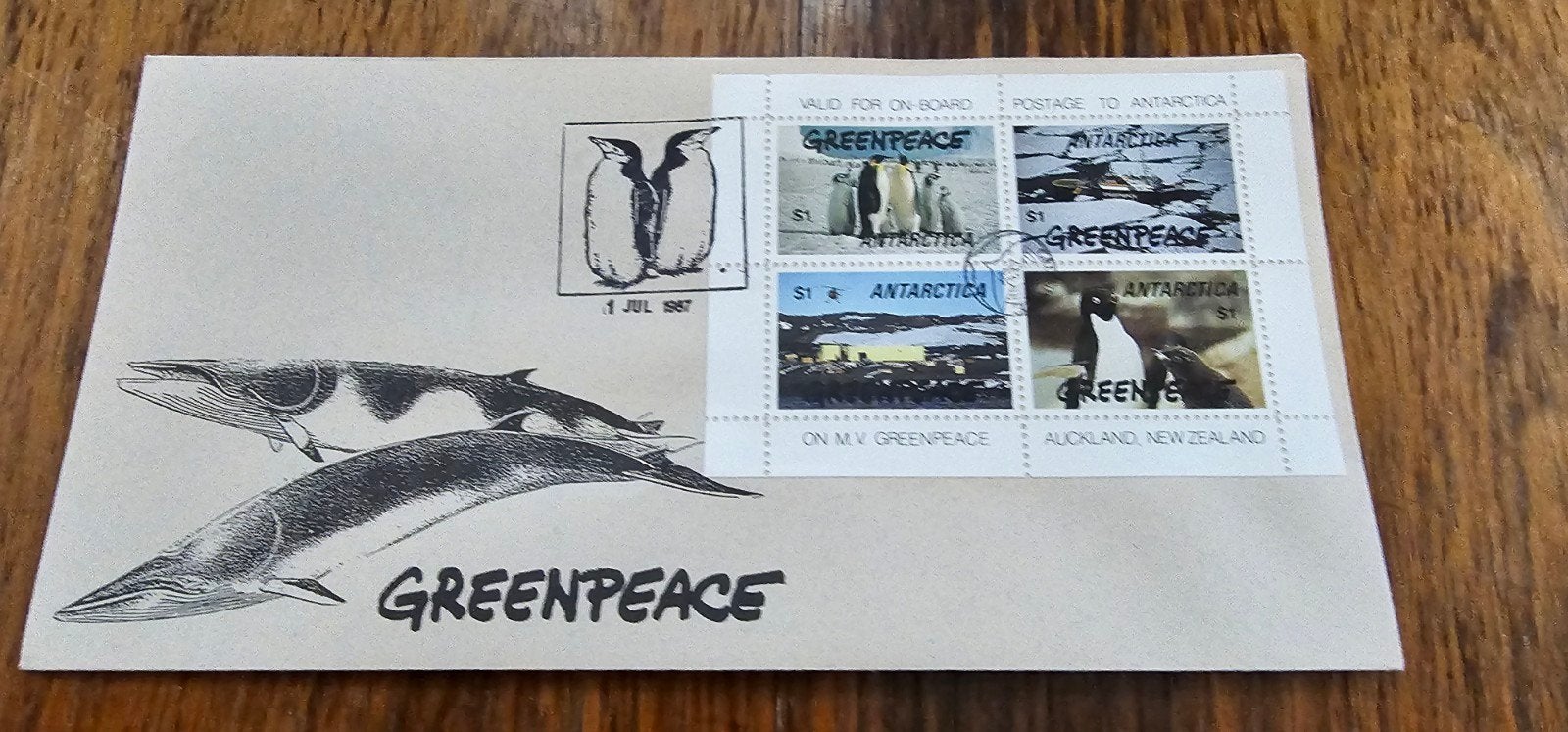 Greenpeace Expeditie Antarctica Envelop - 1 Juli 1987, Verzenden, Nederland