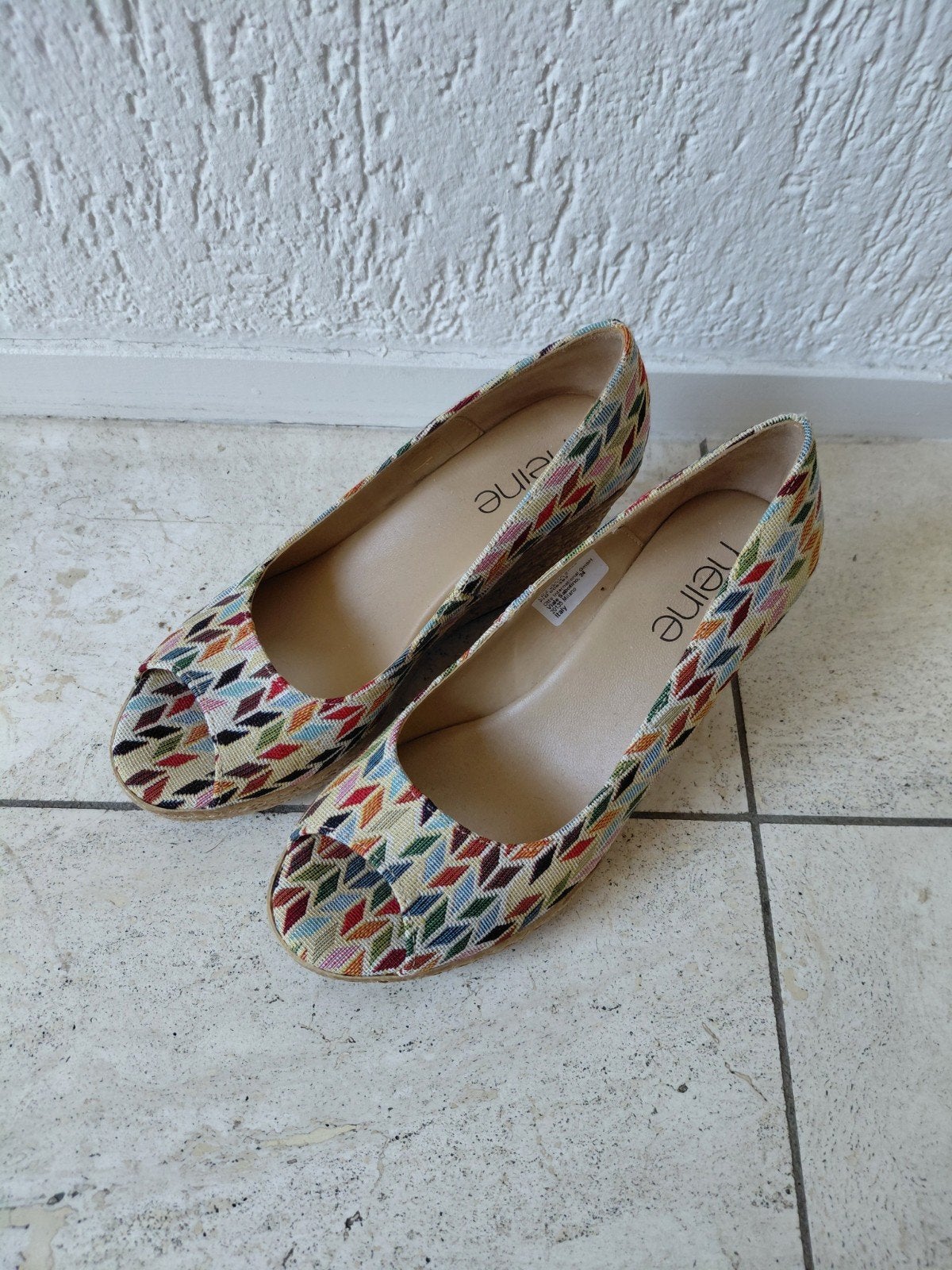 espadrilles sleehak pumps merk heine, Kleding | Dames, Schoenen, Ophalen of Verzenden, Zo goed als nieuw, Espadrilles of Moccasins