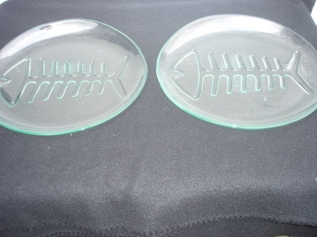 Twee La Mediterranea gerecycled glas borden / schalen, Ophalen of Verzenden, Zo goed als nieuw, Groen, Glas