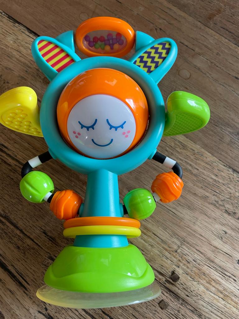 Vrolijke rammelaar met zuignap, Ophalen of Verzenden, Zo goed als nieuw, Rammelaar, Met geluid