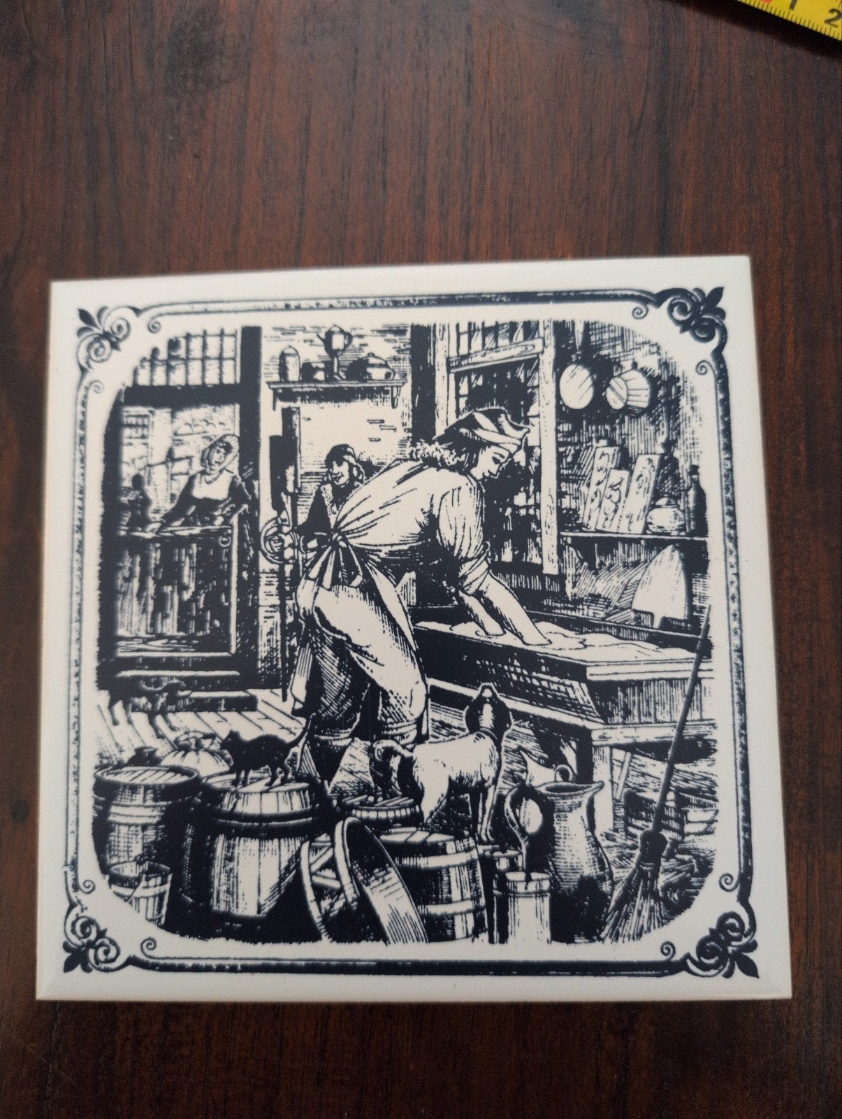 Vintage Mosa Holland Tegel - Ambachtelijke Scène, Ophalen of Verzenden