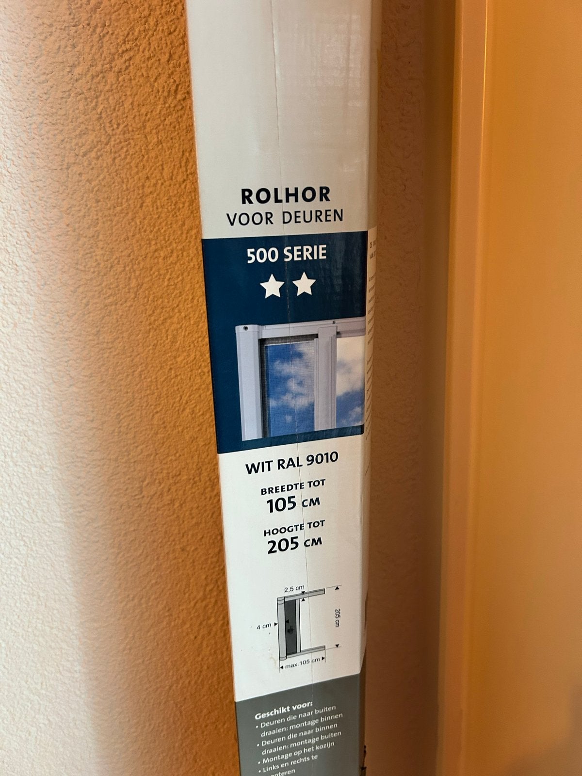 Bruynzeel Rolhor voor Deuren 500 Serie Wit RAL 9010, Kunststof, Hordeur, Nieuw, 200 tot 215 cm