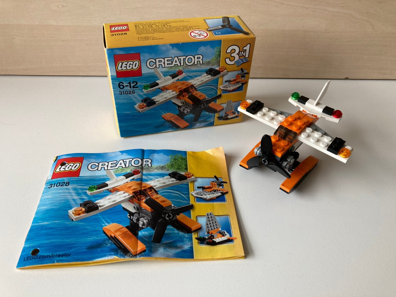 Lego creator 3 in 1 watervliegtuig (31028), Inclusief instructies, Gebruikt, Lego, Ophalen of Verzenden