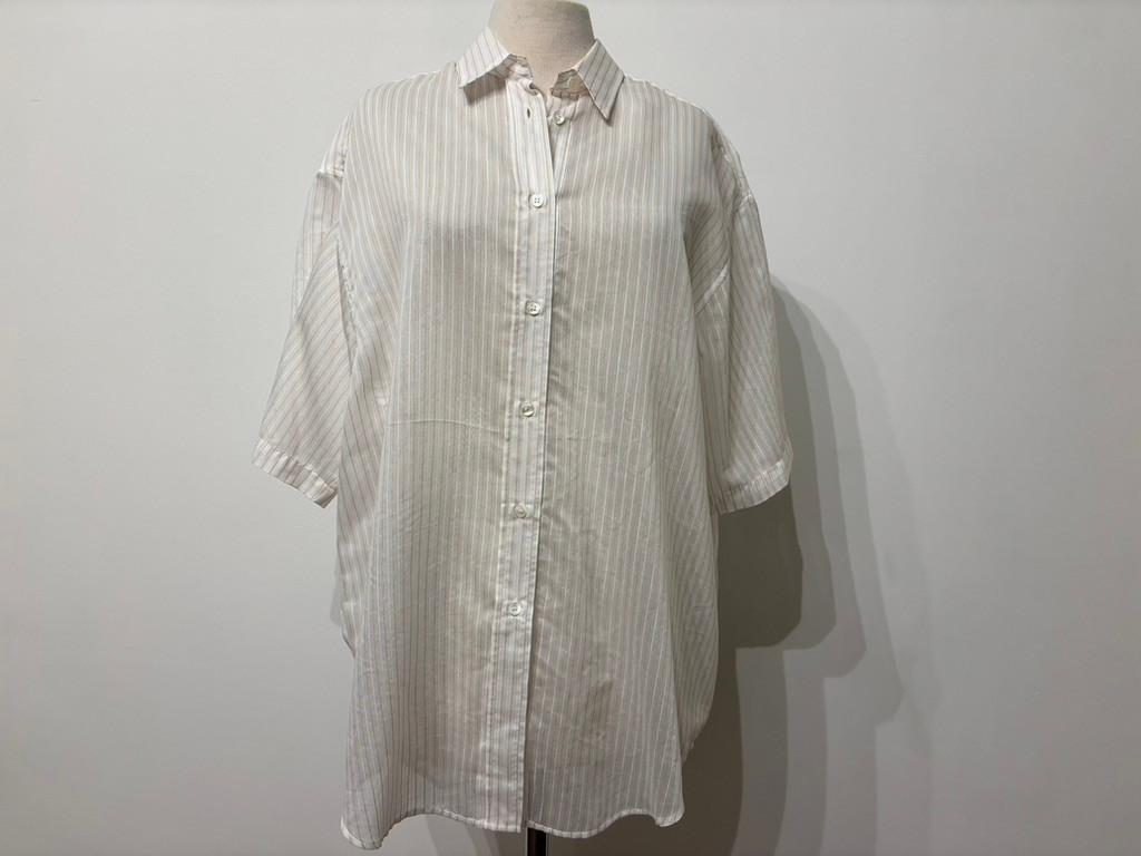 Graumann 'Vanessa' Oversized Shirt blouse Camel Stripe mt M, Kleding | Dames, Blouses en Tunieken, Nieuw, Maat 38/40 (M), Wit