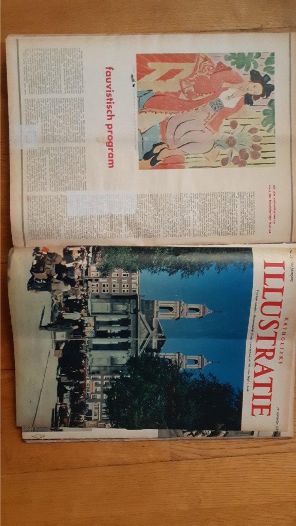 Katholieke Illustratie 1957 nrs 27-39 pagina's juli - septem, Ophalen of Verzenden, Gelezen, Muziek, Film of Tv