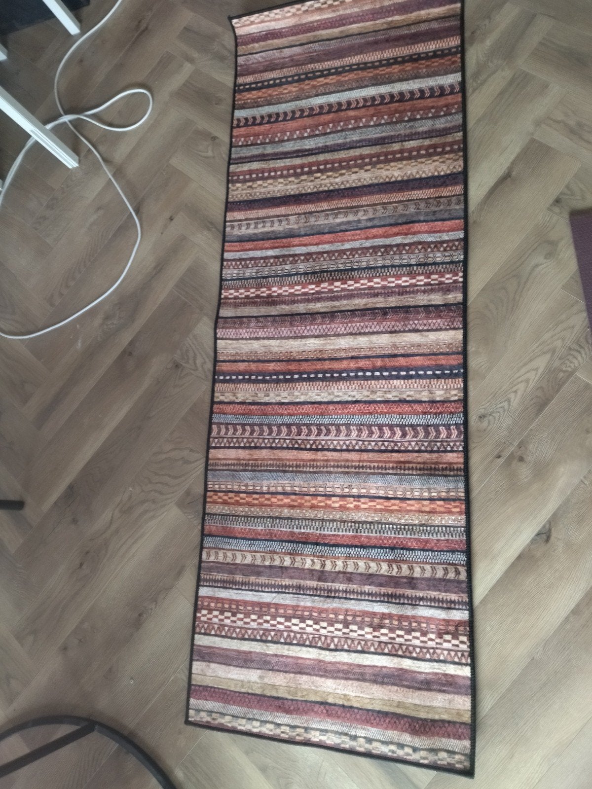 Lange, smalle loper met etnisch patroon, Ophalen, 200 cm of meer, 50 tot 100 cm, Zo goed als nieuw