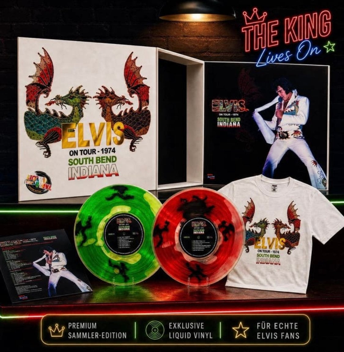 LP liquid box set ELVIS ON TOUR 1974 SOUTH BEND INDIANA NEW!, LP, Rock, Ophalen of Verzenden, 12 inch