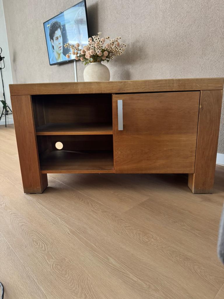 Tv-kast, Ophalen, Gebruikt, 100 tot 150 cm, Eikenhout