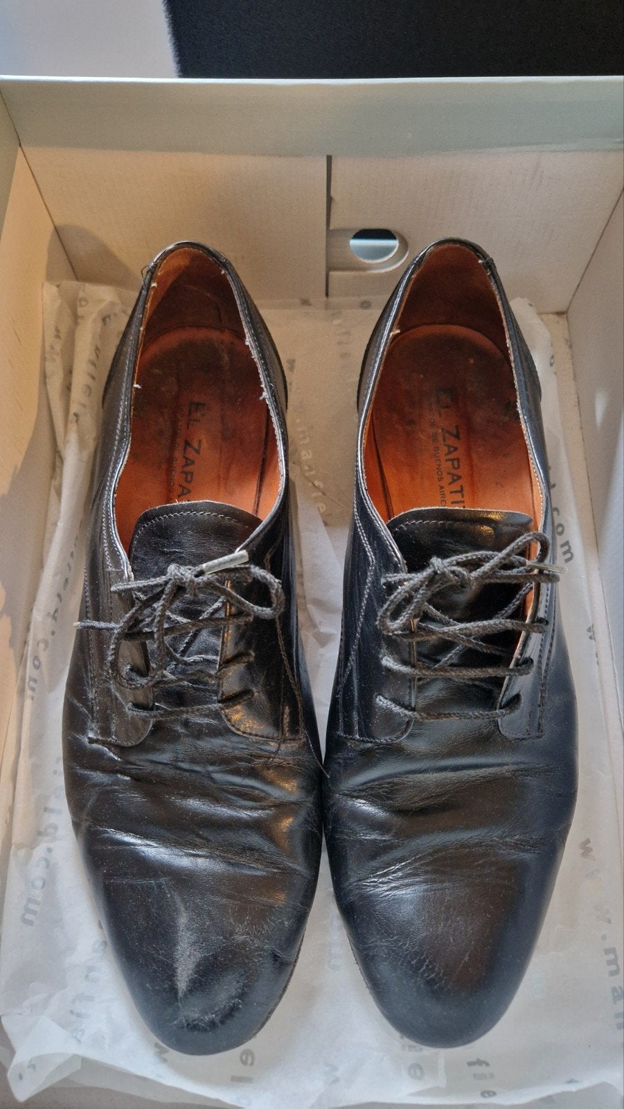 Leren Tango Schoenen Heren Zwart Maat 42, Ophalen of Verzenden, Gedragen, Zwart, Veterschoenen
