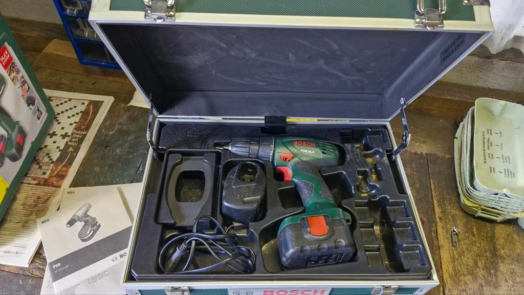 Bosch PSR 14.4 Schroefboormachines, Gebruikt, Variabele snelheid, Ophalen of Verzenden, Boor- en Schroefmachine