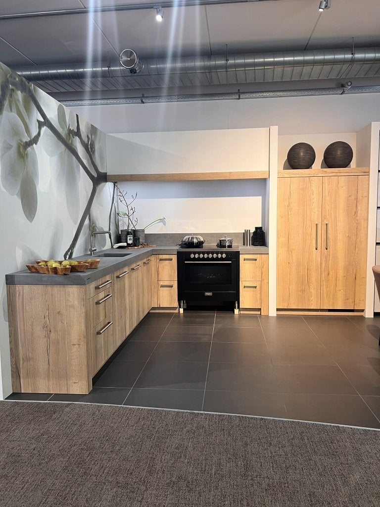 Complete Selectiv keuken met Kemie Concretto blad, Ophalen, Overige materialen, Bruin, Hoekkeuken