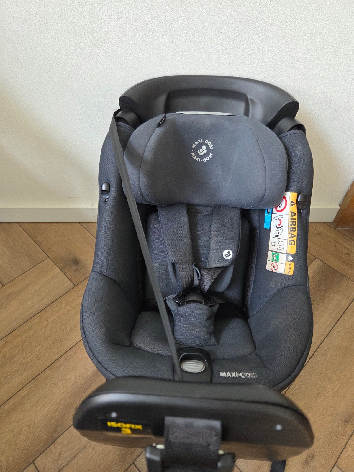 Maxi-Cosi AxissFix Authentic Graphite autostoel (61-105 cm), Ophalen, Gebruikt, 9 t/m 18 kg, Slaapstand