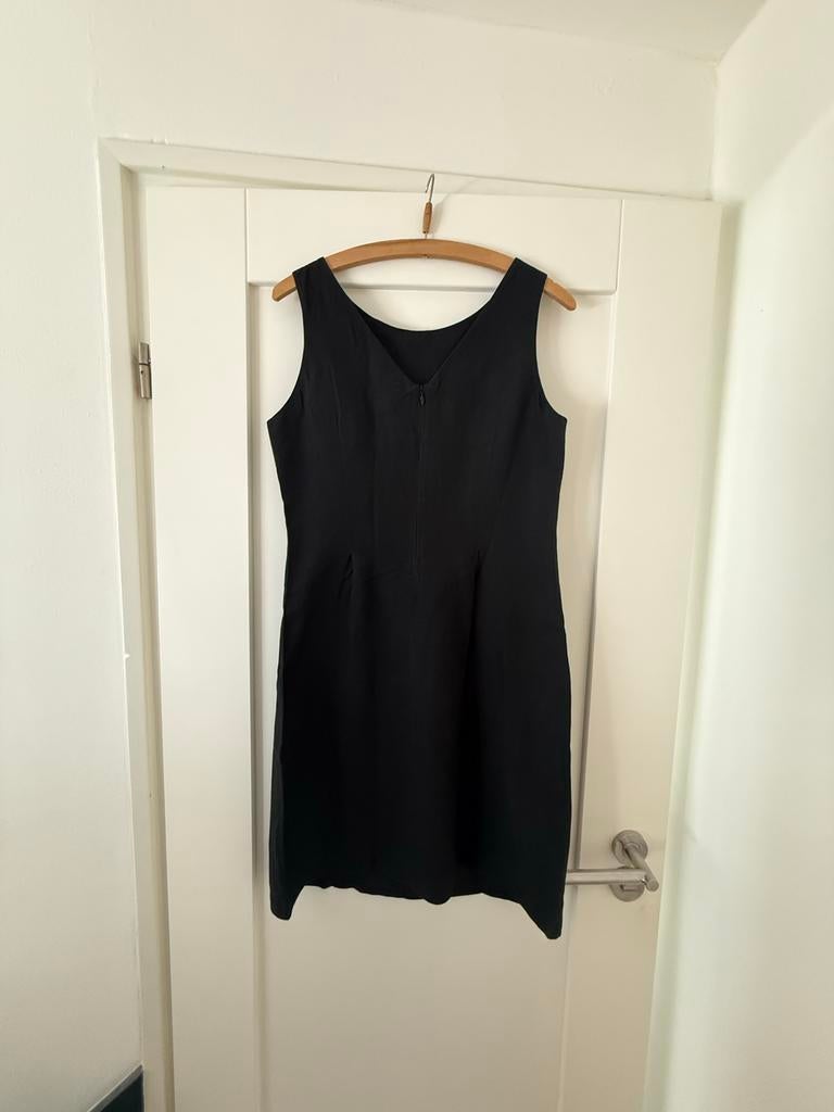 Zwart linnen jurkje van Far Hills, maat 38, Kleding | Dames, Jurken, Ophalen of Verzenden, Gedragen, Maat 38/40 (M), Zwart