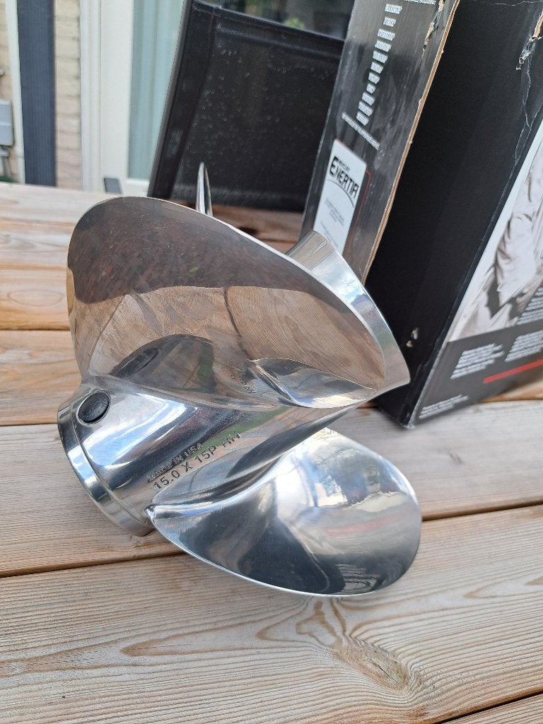 Mercury Enertia schroef 15 x 15P - 48-8M0151231 - RVS, Ophalen, Nieuw, Motor en Techniek, Motorboot