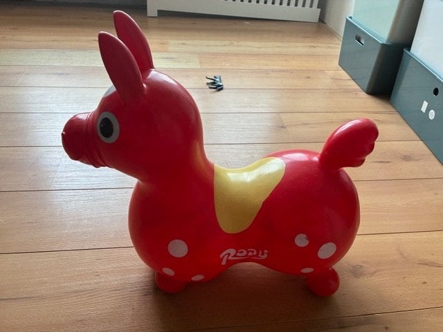 Rody springpaard rood skippypaard skippybal hobbelpaard, Ophalen of Verzenden, Gebruikt, Overige typen