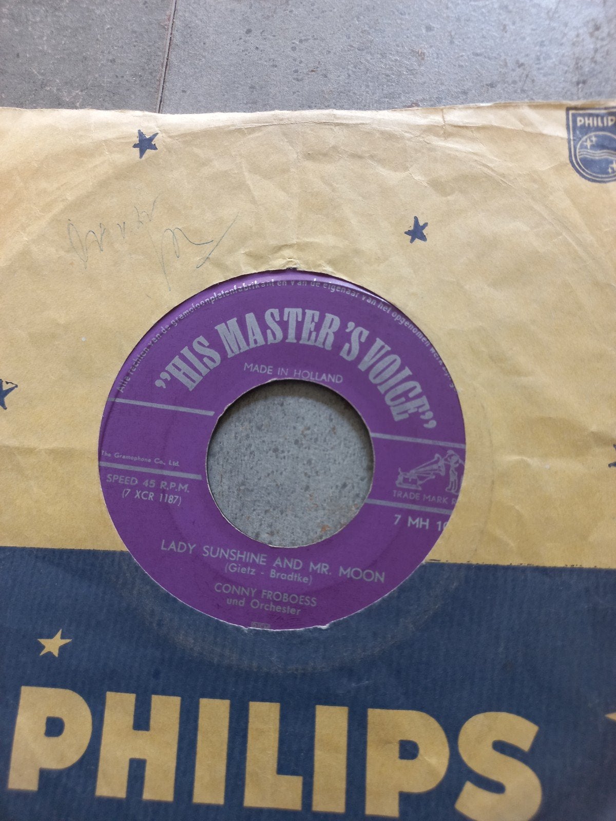 Conny Froboess - Lady Sunshine and Mr. Moon (Single), Ophalen of Verzenden, Gebruikt, 7 inch, Schlager