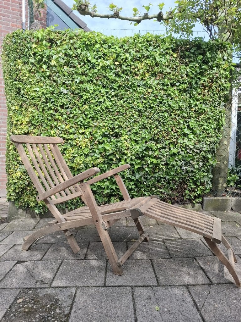 Heele nete houten ligbed, Tuin en Terras, Ligbedden, Ophalen, Zo goed als nieuw, Hout, Verstelbaar