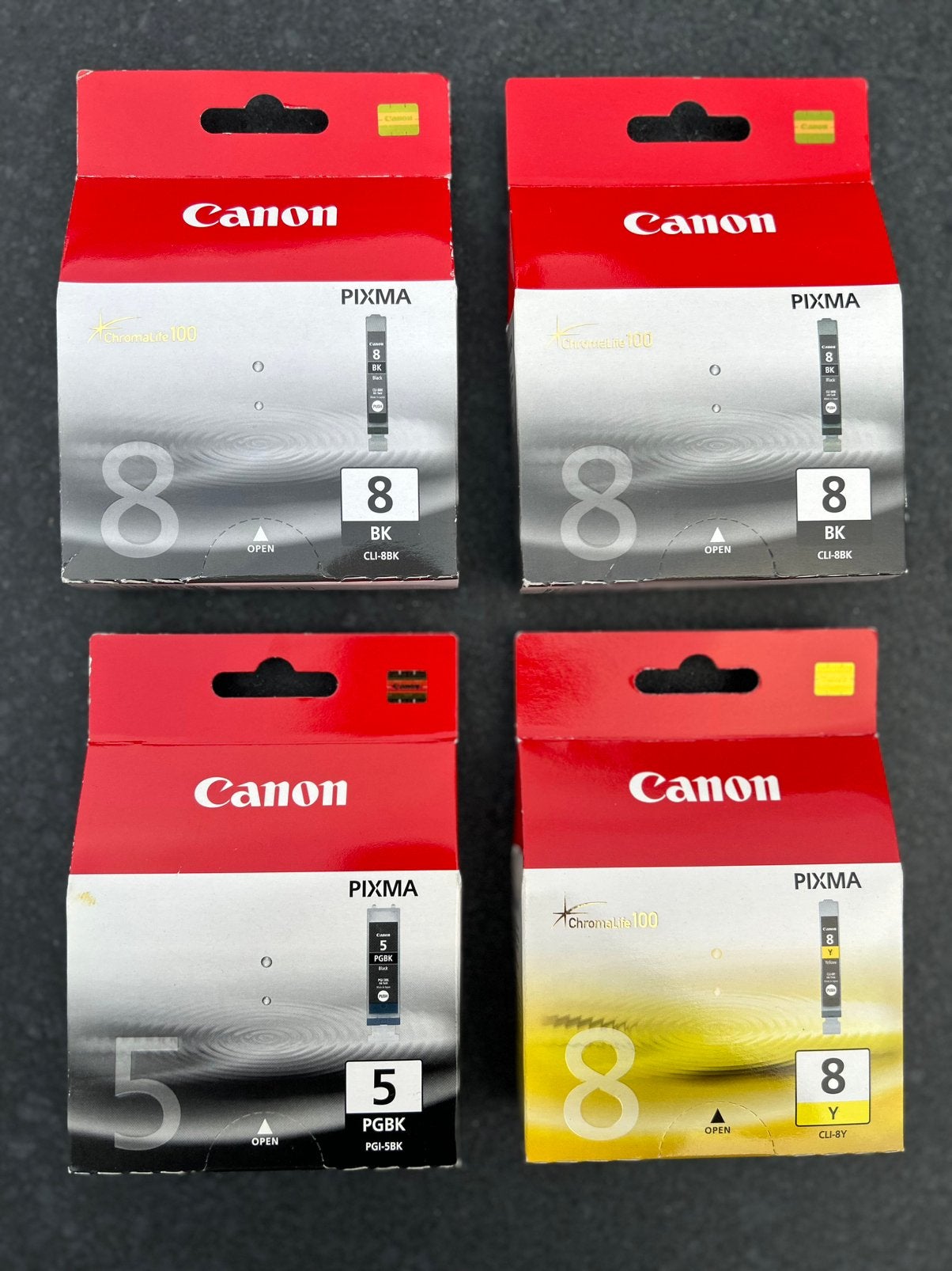 4x Canon Pixma inktpatronen CLI-8BK, PGI-5BK, CLI-8Y -NIEUW!, Ophalen of Verzenden, Nieuw, Cartridge