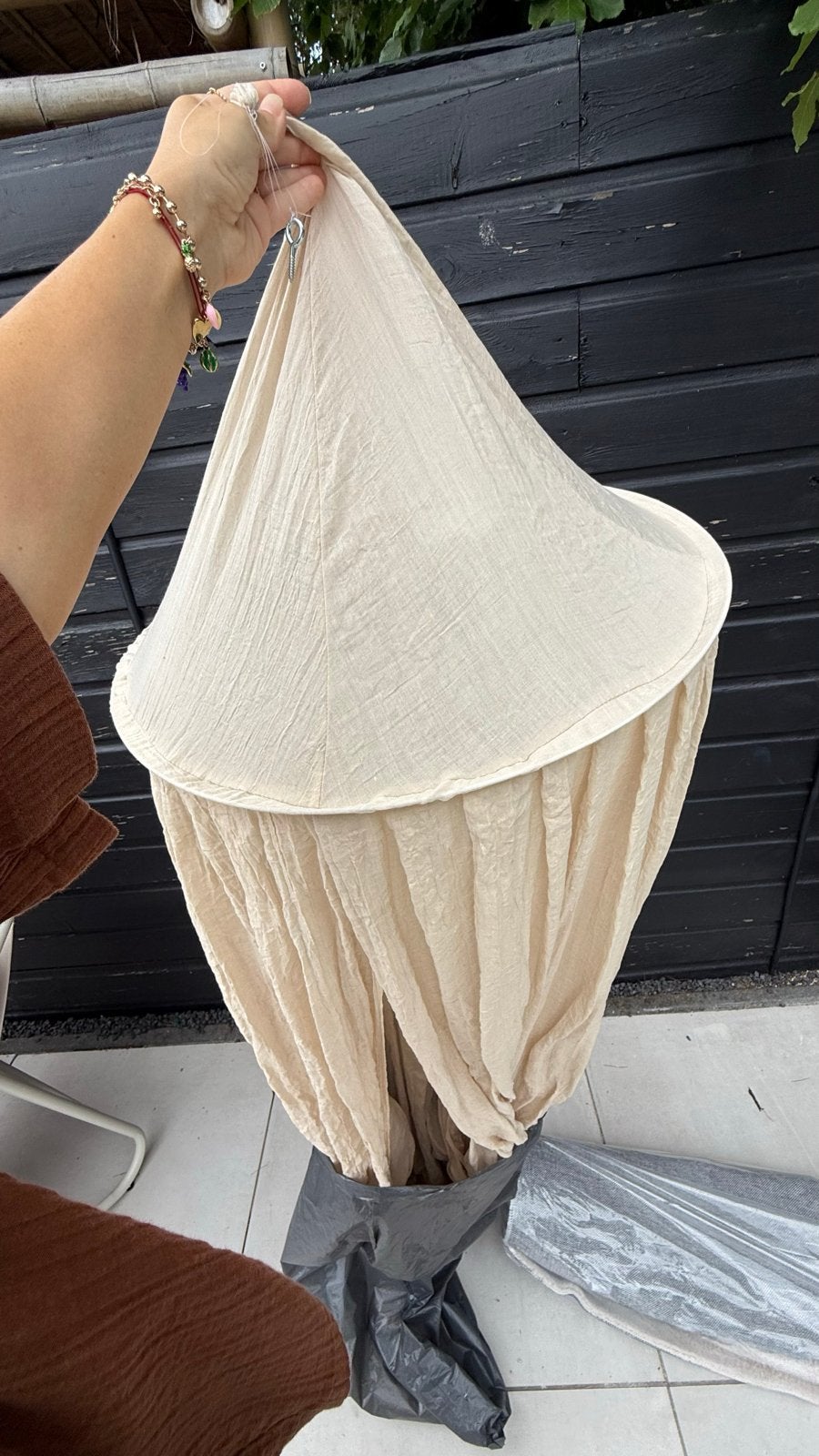 Klamboe beige zgan, Verzenden, Zo goed als nieuw