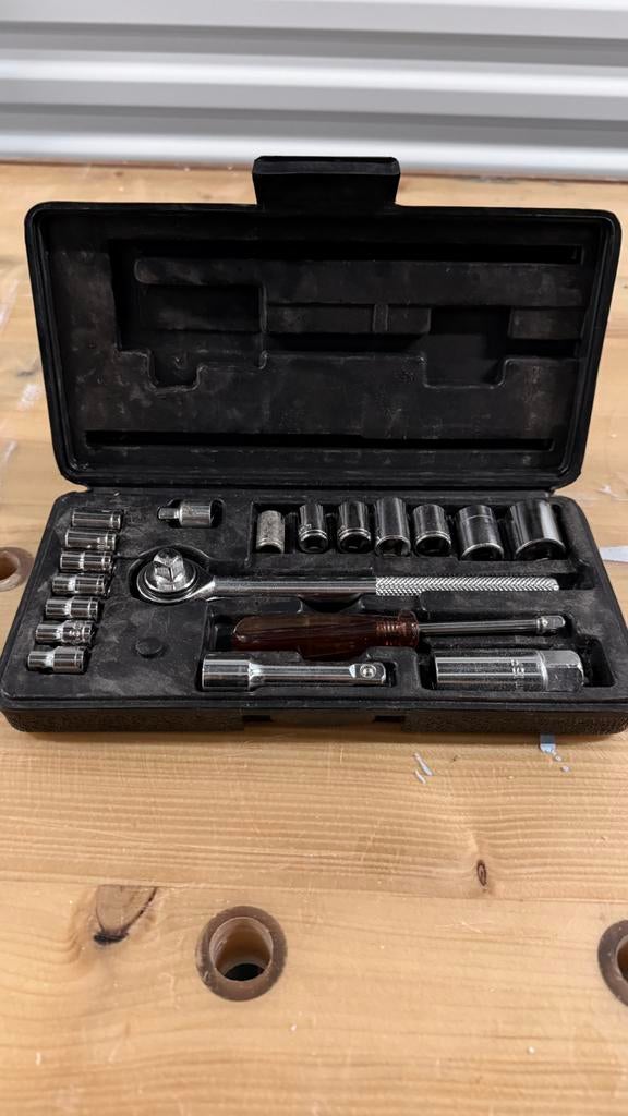 Brüder Mannesmann M 206 dopsleutelset metrische 20-delig, Ophalen of Verzenden, Zo goed als nieuw