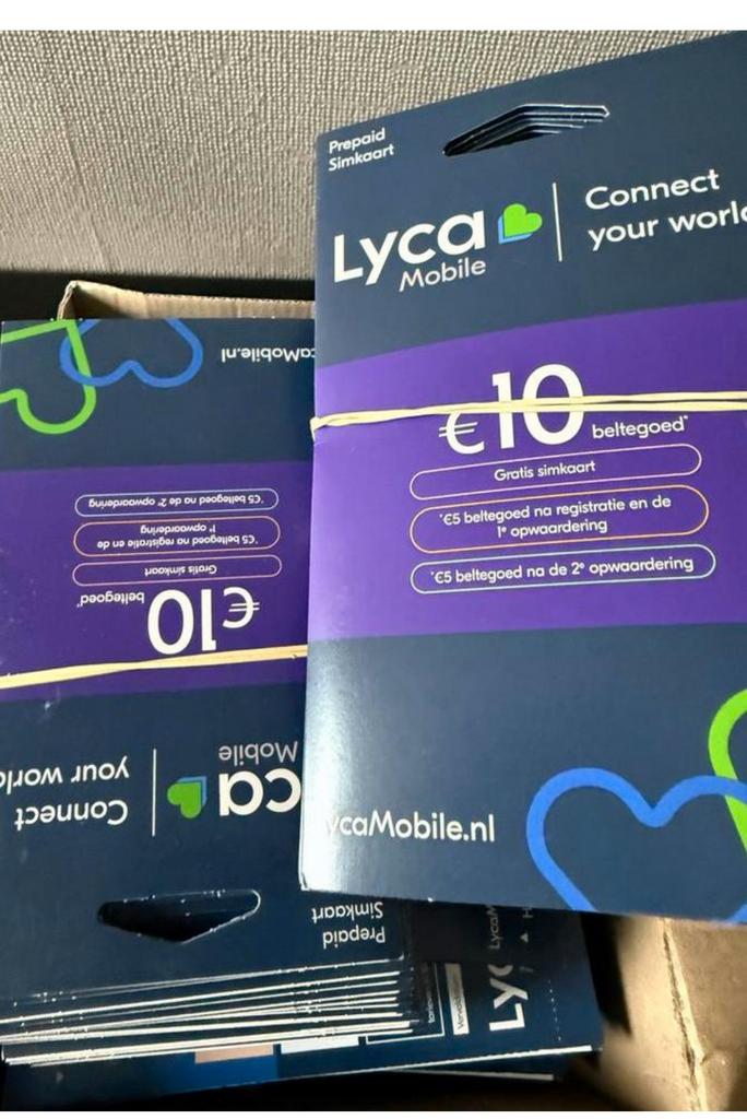Lyca simkaarten 1000 stuks, Ophalen of Verzenden, Zo goed als nieuw, Overige typen